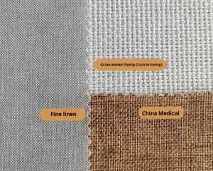 Panneaux muraux en lin épais de style japonais, écologiques, tissés en paille, revêtement sans couture pour hall, papier peint texturé en tissu - Product Image 2