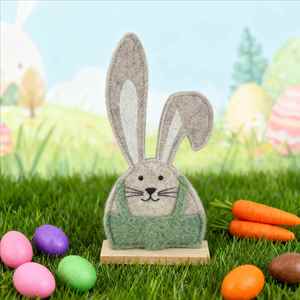 Reusable Decoration-Happy <b>Easter</b> Felt Bunny Tabletop <b>Ornament</b> for Holiday Parties - Product Image 3
