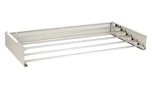 Tendedero de tela plegable montado en la pared, colgador de ropa Flexible para interiores, estantes de secado de ropa con 5 varillas, toallero - Product Image 2