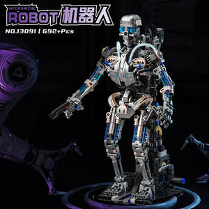 Robot Building <b>Blocks</b> Figurine Assembly Model 13091 Skull Mech With Lighting Technology For Teenagers 7 14 Years Old - Product Image 4