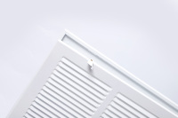 Grille d'aération carrée moderne en plastique et acier thermolaqué, durable, pour plafond, retour d'air, système CVC extérieur, sous-sol