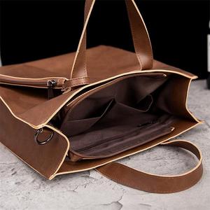 Borsa a Tracolla <span class=keywords><strong>in</strong></span> Pelle di Cavallo Multifunzionale Grande Capacità Retrò <span class=keywords><strong>in</strong></span> PVC Borsa a Mano da Uomo - Product Image 5