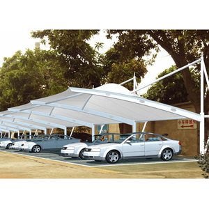 Tentes <span class=keywords><strong>de</strong></span> stationnement pour abri <span class=keywords><strong>de</strong></span> <span class=keywords><strong>voiture</strong></span> à structure <span class=keywords><strong>de</strong></span> membrane en porte-à-faux en acier pour l'extérieur PVDF/PTFE - Product Image 2