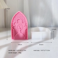 Bougie de mosquée du Moyen-Orient, décor de savon et de résine pour les cadeaux festifs de l'Aïd/Ramadan moule en silicone architectural arabe