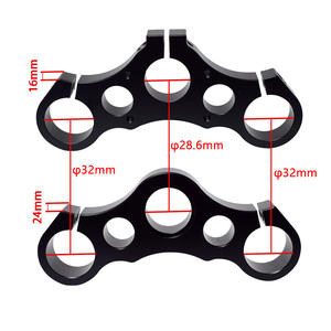 Abrazadera triple de horquilla DH de doble hombro para motocicleta OEM ODM, abrazaderas triples de aleación de aluminio de 32mm para motocicleta - Product Image 2