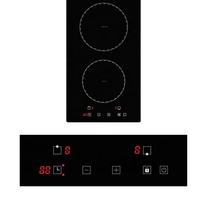 GTSC2-08 Kompor Induksi Ganda Terintegrasi dengan Kontrol Sentuh Sensor dan Layar LED Digital, Bersertifikasi CB CE FC GS ROHS