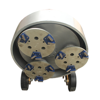Ponceuse à béton planétaire Merrock 220V/380V à 9 têtes, moteur 7,5 CV, boîte de vitesses, machine à polir les sols, terrazzo, marbre, granit, manuelle