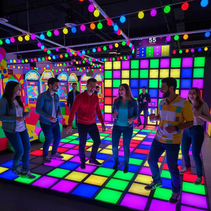 Sol de jeu interactif à LED 30x30cm avec projection active pour systèmes de jeu en aéroports et jardins - Product Image 1