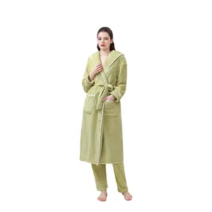 Sunhome Hot Sale Casual Oversized Pyjama Comfortabele Luxe Vrouw Badjas Dikke Warme Huisjas