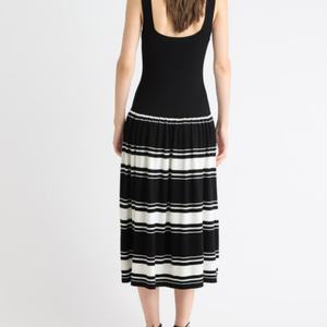 Vestido Midi sin Mangas de Gasa Floral con Cuello Cuadrado, Cintura Imperio, Estilo Fluido, Liso, Sexy, Forrado, para Ocasiones de Día y Vacaciones - XS-XL - Product Image 2