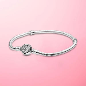 <span class=keywords><strong>Bracciale</strong></span> da Donna in Argento Sterling 925 a Forma di Cuore con Diamanti Stile Classico Pandora Gioielli Fai-da-Te in <span class=keywords><strong>Oro</strong></span> <span class=keywords><strong>Rosa</strong></span> - Product Image 2