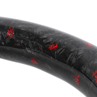 Volant en fibre de carbone LED avec cuir rouge pour Série 6, Série 3, M6, X5, M3, M5, Série 7, Série 2, Série 4, X4