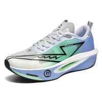 Chaussures de course et de marche en mesh pour hommes, noires et dorées, avec amorti, baskets de jogging, chaussures de sport athlétiques géométriques dorées pour femmes