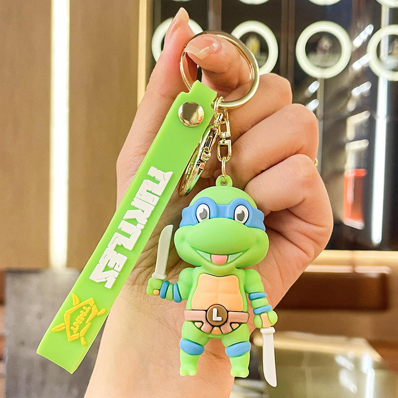 Porte-clés tortue ii-leonardo bleu