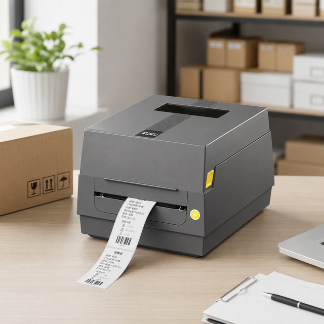 Satin Ribbon Printers Desktop 110mm Thermal Transfer Washing Label Printer Machine for Gifts Supports the Cutting Tool Function
