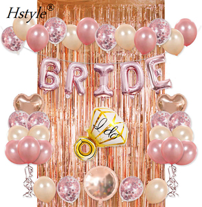 Oro rosa novia globo de la hoja, decoraciones de ducha regalos despedida de soltera fiesta, novia <span class=keywords><strong>Kit</strong></span> SET0330 - Product Image 3