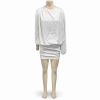 Robe mini moulante dos nu Y2K, couleur unie, imprimé numérique, respirante, lavable, tenue de club streetwear