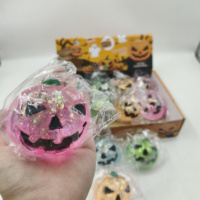 Citrouille scintillante d'Halloween en TPR, jouet anti-stress créatif et amusant, boule anti-stress unisexe pour tous les âges