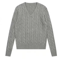 Pull en tricot pour femme 100% coton, personnalisé avec broderie, respirant, automne, uni, décontracté, de haute qualité, avec logo