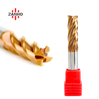 ZANHO ODM yang Dapat Disesuaikan HRC55 Carbide Ball Nose Corner Radius End Mills 2/3/4 Flute Baja/Besi Cor Berkinerja Tinggi Tahan Lama PEX