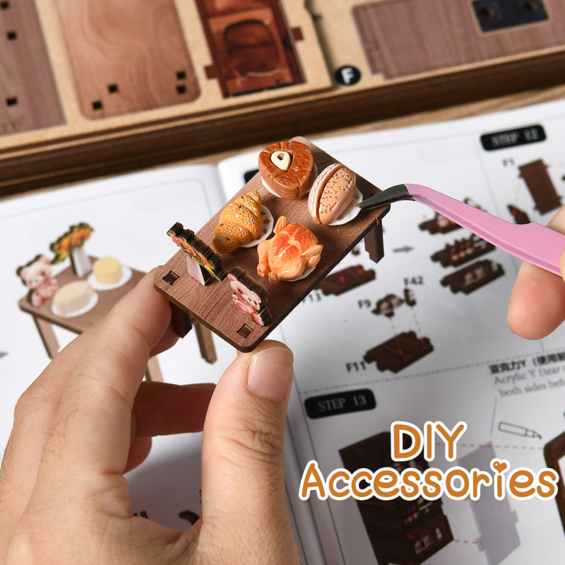 Bear Restaurant DIY Miniature House & Book Nook Kit