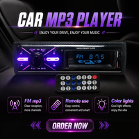 Lecteur multimédia de voiture BT FM USB avec écran LCD, radio stéréo, amplificateur MP3, prise en charge du format audio WAV pour tableau de bord de véhicule