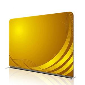 Gold Pole Wall with Printed Photo Pillow Case Tension Fabric <b>Stand</b> Booth <b>Backdrop</b> Metal Frame-for Promotional Party Supplies - Product Image 1