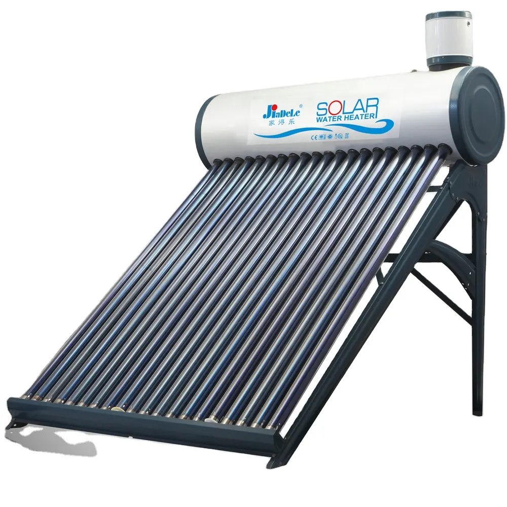 JIADELE panpansolare calentador de agua güneş enerjili su ısıtma sistemi güneş enerjisi vakum bakır bobin güneş enerjili su ısıtıcı basınçlı