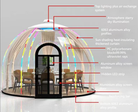 Tente Sphérique Transparente Moderne Personnalisée pour Restaurant Extérieur, Isolée et Coupe-Vent en PC, Idéale pour Complexes Hôteliers