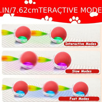 Juguete Inteligente para Gatos Playpal, Bola Rodante Automática, Juguete Interactivo con Carga USB, Cola de Oruga Luminosa, Productos para Mascotas