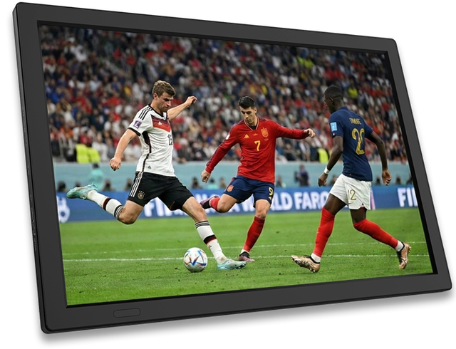 15.4 Inches Mini Portable Android DC 12V ATSC ISDB LED LCD Smart TV for Match