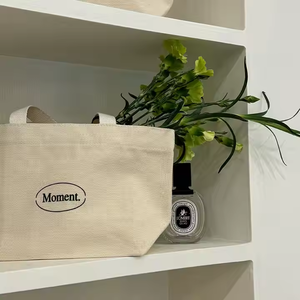<b>Mini</b> Natural Color Hot Selling Canvas Custom logo 12oz <b>Tote</b> Shopping Fashionable Simple <b>Bag</b> - Product Image 2