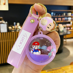 Cặp vợ chồng xe Keyring Ba lô Mặt dây chuyền tinh tế lỏng Móc chìa khóa dễ thương phim hoạt hình siêu mát mẻ trôi chai cậu bé Keychain - Product Image 2