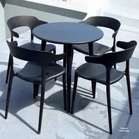 Table et chaises d'extérieur modernes en fer, imperméables et résistantes au soleil, pour jardin et extérieur, idéales pour la négociation et les moments de détente, populaires pour le thé, le café et les boissons lactées
