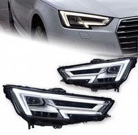Phare LED pour Audi B9 2017-2019 A4L, mise à niveau haut de gamme, 6000K, DRL LED, lentille de projecteur, boîtier noir