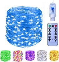 Guirlande de lumières Led en fil de cuivre Guirlande lumineuse USB enfichable avec télécommande