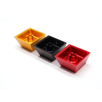 Capuchons de touches personnalisés en aluminium usiné CNC, anodisés or, noir, rouge pour clavier mécanique avec interrupteurs MX
