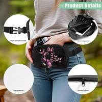 Sac banane personnalisé léger en polyester avec sangle de taille réglable et poche zippée pour femme, idéal pour les activités de plein air