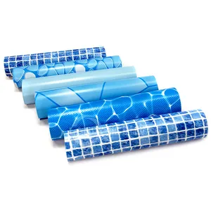 Goedkope Sales Decoratieve Roze Blauw Pvc Film Zwembad Vinyl Plastic Mozaïek Liners 1.2Mm Voor Buiten Bovengronds Zwembad