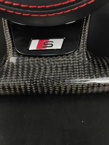 Cuir en fibre de carbone véritable pour volant perforé et surpiqué, personnalisable Audi <span class=keywords><strong>S</strong></span> <span class=keywords><strong>Line</strong></span> - Product Image 3