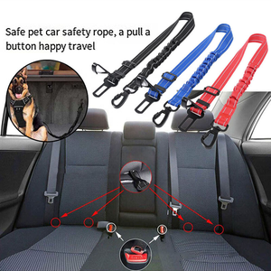Sabuk pengaman anjing 3 in 1, Multi fungsi dapat disesuaikan hewan peliharaan mobil sabuk pengaman kendaraan Harness untuk anjing kecil sedang besar - Product Image 5