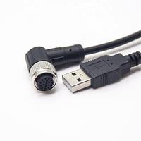 Cable USB M12 Macho/Hembra de 4/5/12 Pines, Micro USB M8 Mini DIN IP67, Moldeado en Ángulo, Nuevo