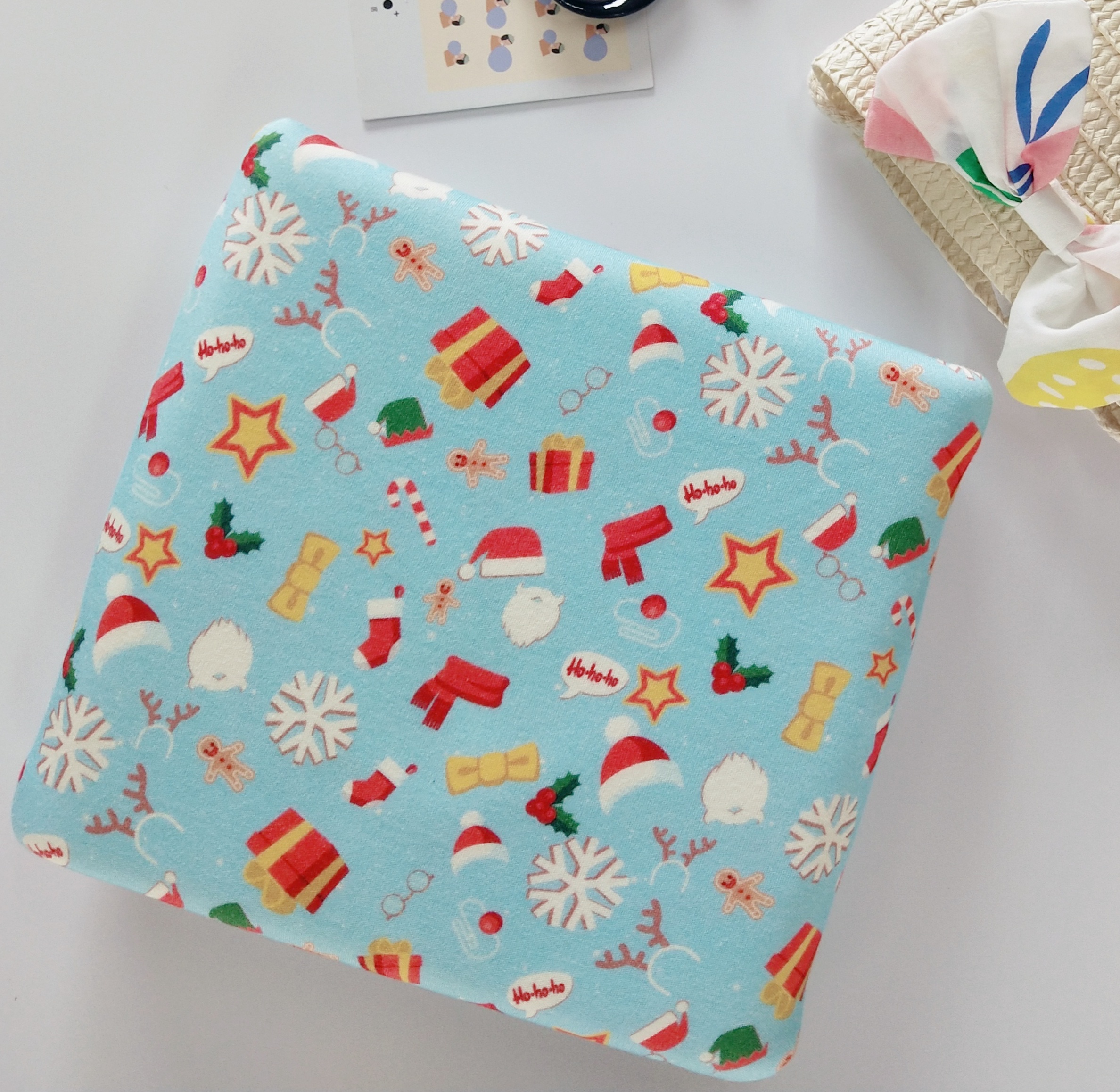 Двухсторонняя трикотажная ткань 40s из бамбукового хлопка и лайкры с цифровым принтом