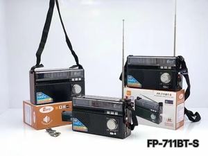 Mới nhất fepe chất lượng tốt AM FM SW 4 ban nhạc đài phát thanh không dây với panel năng lượng mặt trời DC năng lượng mặt trời đài phát thanh với LED Torch FP-711BT-S Loa - Product Image 3