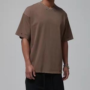 Camiseta de Verano 2025 para Hombre, Talla XXXXL, Edición para Hombres de Talla Grande, Lavada y Desgastada, Holgada, de Manga Corta - Product Image 3