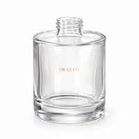 Diffuseur de parfum en verre écologique rond de 120 ml pour la maison, avec couvercle noir