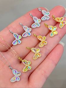 Xinfly 2026 Nuevo Colgante de Mariposa de Lujo en Oro de 18K con Diamantes Naturales, Joyería Fina de Moda para Mujer, Colgante para Bodas y Fiestas - Product Image 1