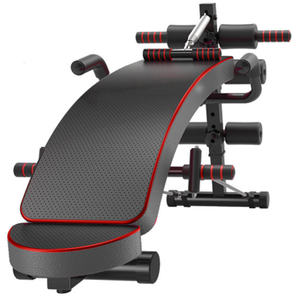 Panca Multifunzionale di Alta Qualità per <span class=keywords><strong>Fitness</strong></span> Domestico - Regolabile e Pieghevole in Metallo Rosso con <span class=keywords><strong>Limite</strong></span> di 120kg - Product Image 2