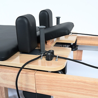 Premium Eichenholz Pilates Reformer Faltbare Pilates-Maschine mit Verstellbarem Griff für Studio und Heimfitness - Tragbares Gesundheitsgerät