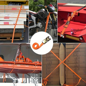 OEM 4-Piece 1500lb Tie-Down Set 1 Inch 15ft Cargo Motorcycle Straps S Hook End 1500lb Ratchet Tie Dows <span class=keywords><strong>Sangle</strong></span> d'arrimage en polyester - Product Image 6
